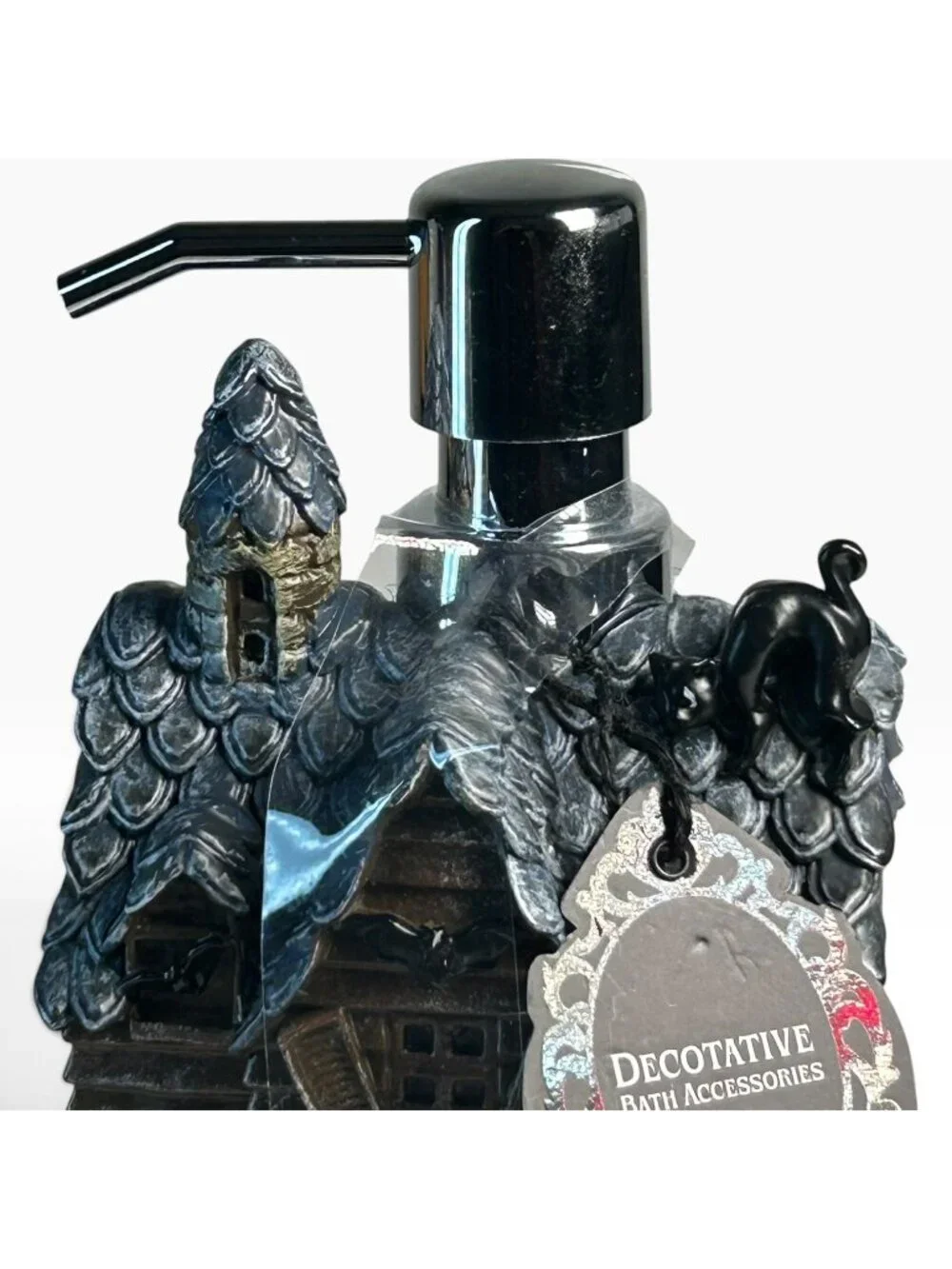 Halloween Haunted House Soap Dispenser Resin Pump Ghost Pumpkin Spooky Decor NEW